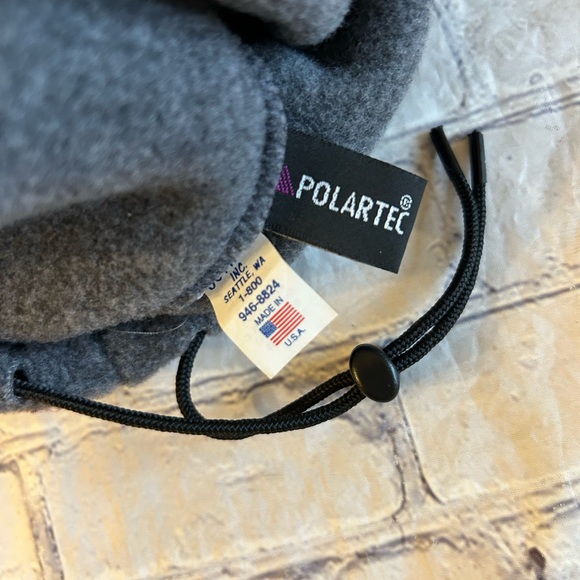 VINTAGE 90’S GOTTA GO HEAD SOKZ GREY FLEECE POLARTEC HOOD HEAD COVER MENS O/S - Picture 3 of 8